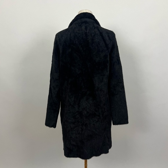 Liverpool Los Angeles Black Fuzzy Faux Fur Knit cardigan sweater. NWOT! - Picture 7 of 8